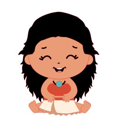Topo Princesa Moana Cute