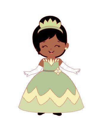 Topo Princesa Tiana Em Camadas