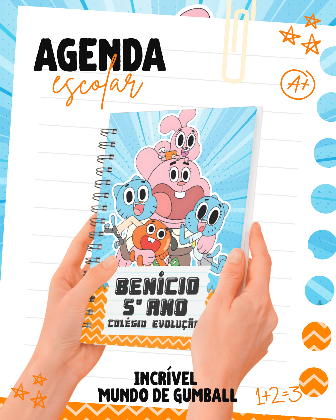 Capa Agenda A5 O Incrivel Mundo De Gumball