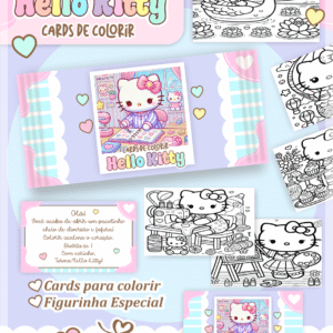 Card De Colorir Helo Kitty