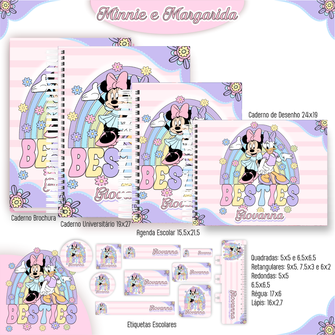 Combo Escolar Minnie E Margarida