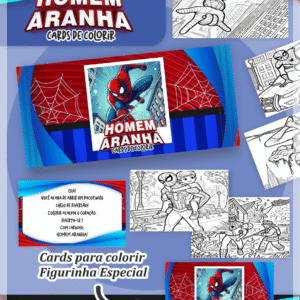 Card De Colorir Homem Aranha