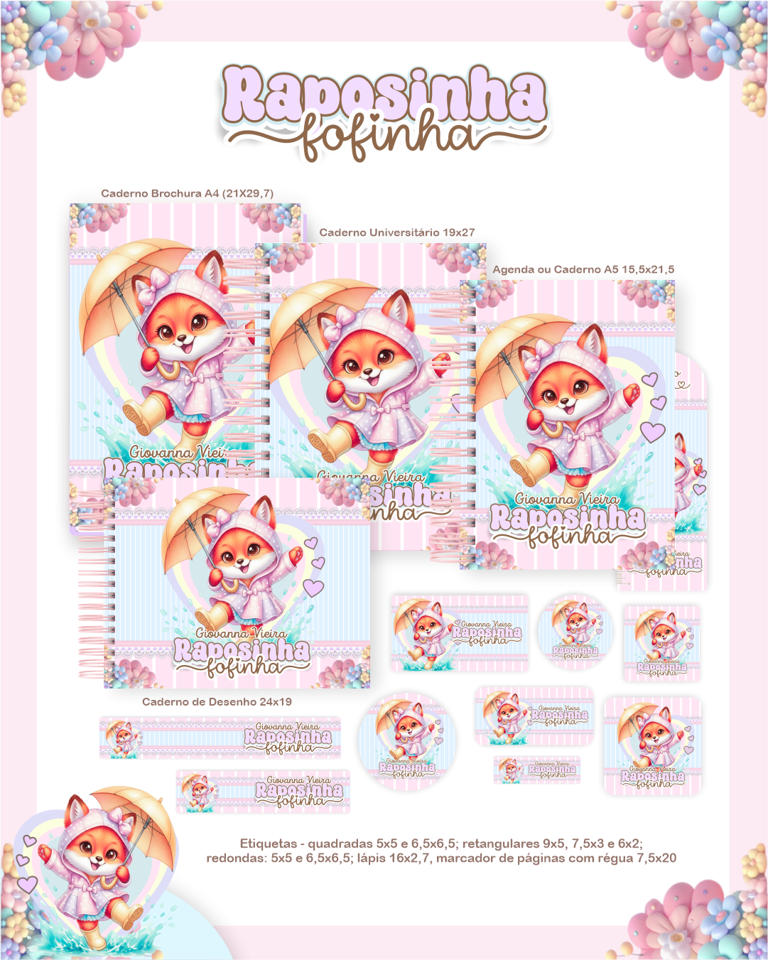 Combo Escolar Raposinha