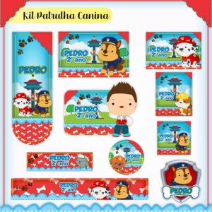 Etiqueta Escolar Patrulha Canina