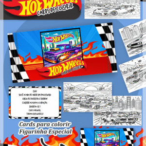 Card De Colorir Hot Weels