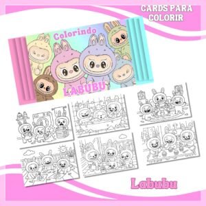 Card De Colorir Labubu