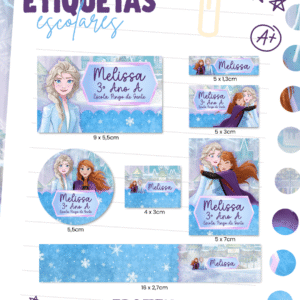 Etiqueta Escolar Frozen