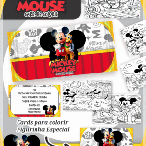 Card De Colorir Mickey