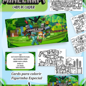 Card De Colorir Minecraft