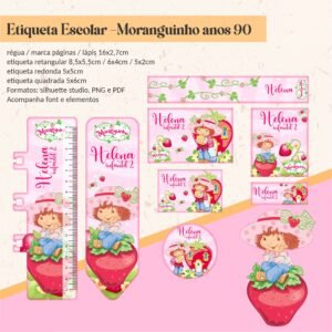 Etiqueta Escolar Moranguinho