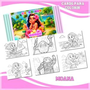 Card De Colorir Moana