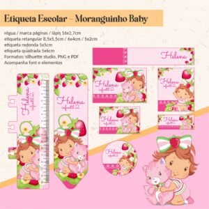 Etiqueta Escolar Moranguinho