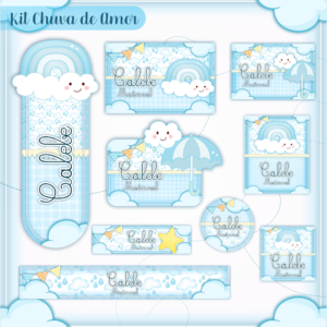 Etiqueta Escolar Chuva De Amor