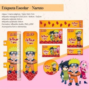 Etiqueta Escolar Naruto