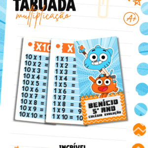 Tabuada De Multiplicação O Incrvel Mundo De Gumball