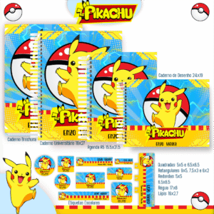 Combo Escolar Pikachu