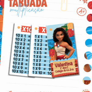 Tabuada Multiplicação Moana