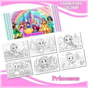 Card De Colorir Princesas