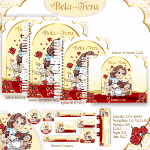 Combo Escolar A Bela E A Fera