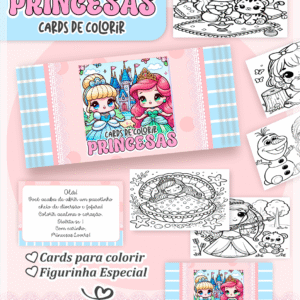 Card De Colorir Princesas