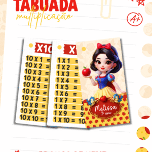 Tabuada De Multiplicação Branca De Neve