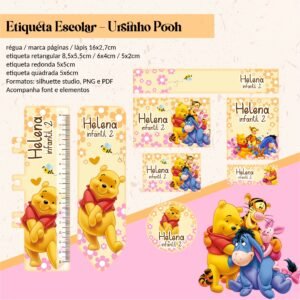 Etiqueta Escolar Pooh