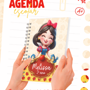 Capa De Agenda A5 Branca De Neve