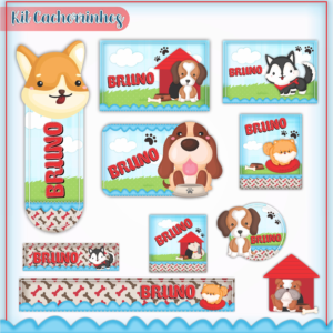 Etiqueta Escolar Cachorrinho