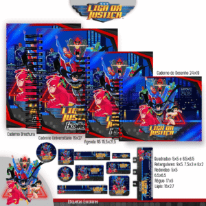 Combo Escolar Liga Da Justiça