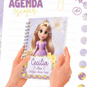 Capa Agenda Escolar A5 Rapunzel