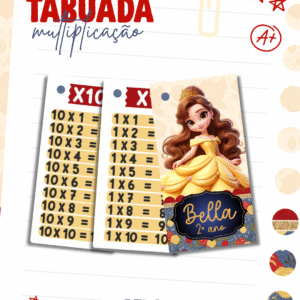 Tabuada De Multiplicação A Bela E A Fera