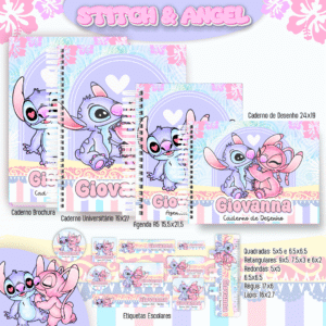 Combo Escolar Stitch E Angel