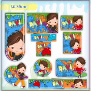 Etiqueta  Escolar Slime