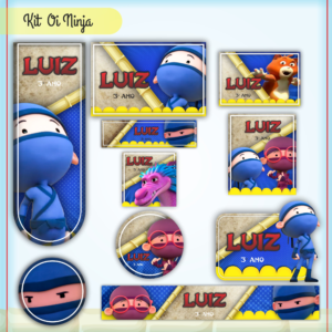 Etiqueta Escolar Oi Ninja