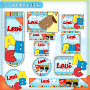 Etiqueta Escolar Três Palavrinhas