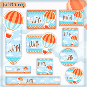 Etiqueta Escolar Balão