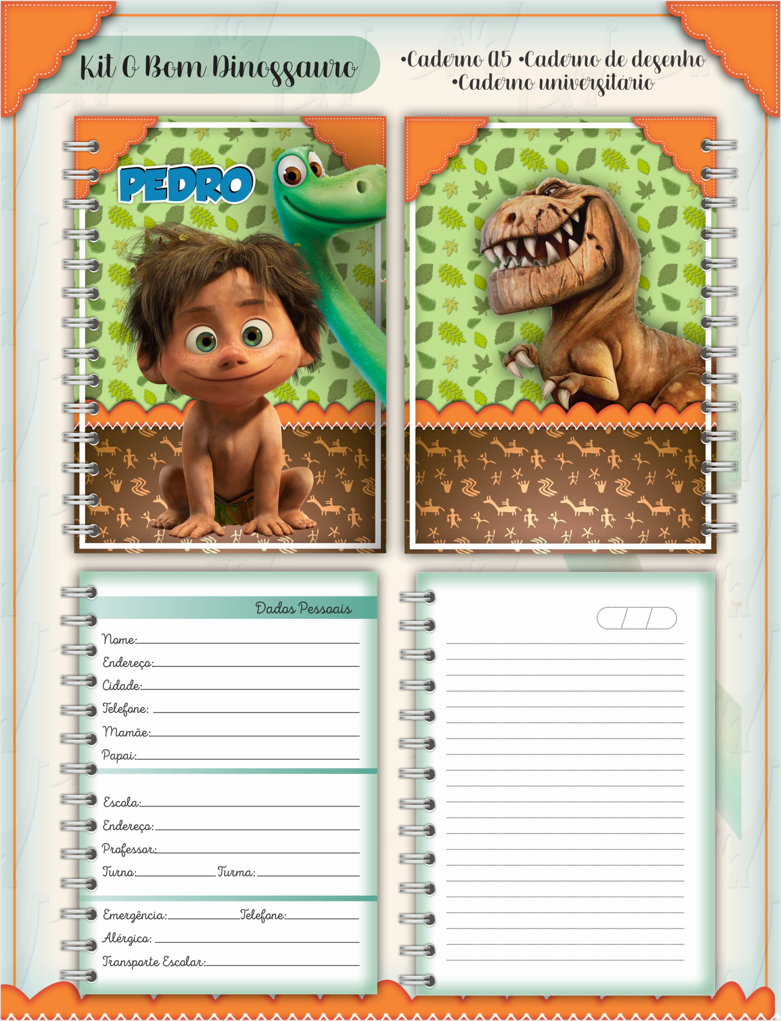 Combo Escolar O Bom Dinossauro