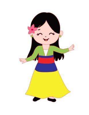 Topo Princesa Mulan Em Camadas