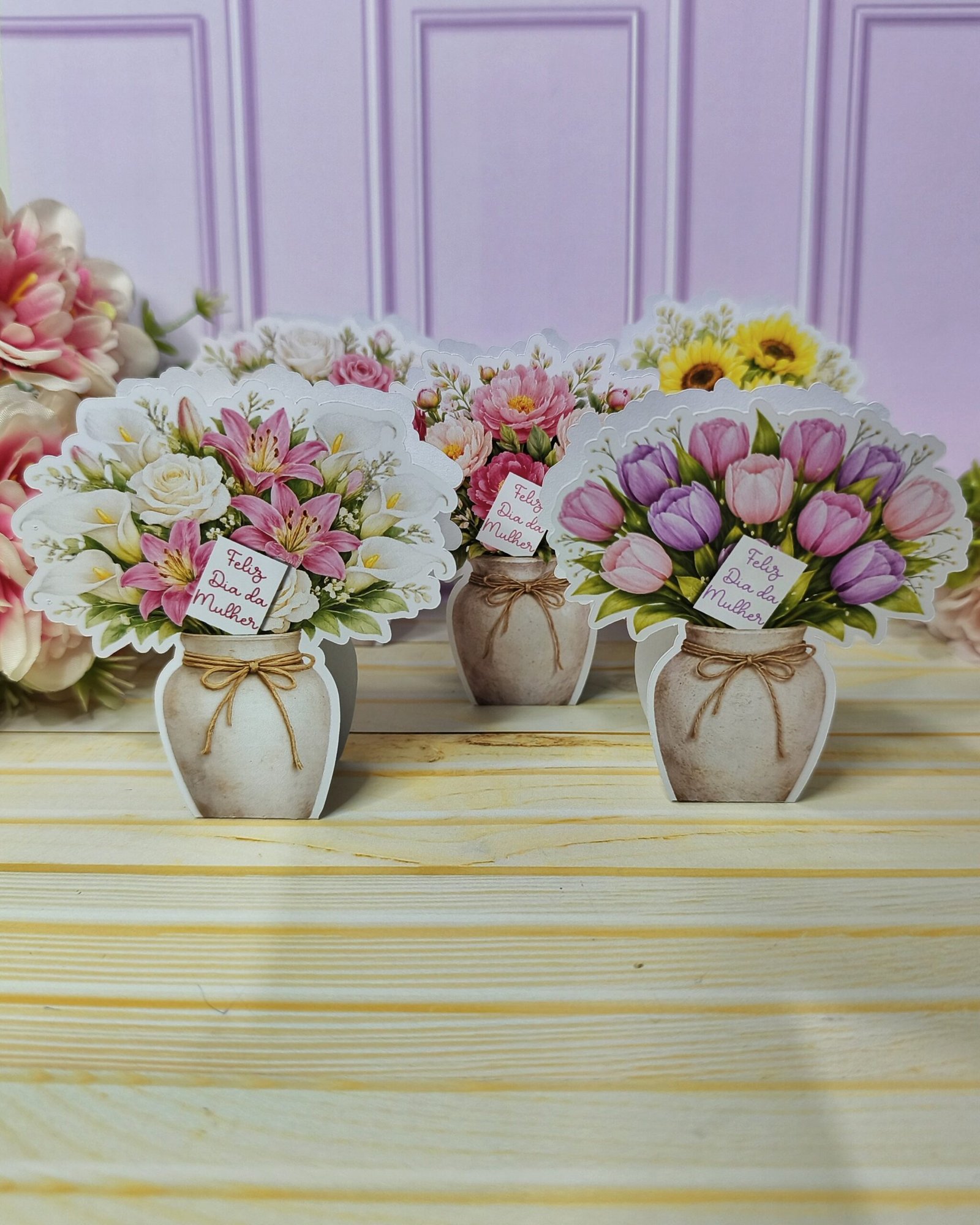 Card Vasinhos Porta Batom Dia Das Mulheres