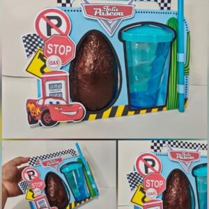 Porta Ovos De Páscoa E Copo Twister Carros, Relâmpago Mcqueen