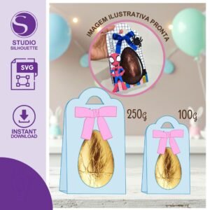 Suporte Ovo De Páscoa, Mockup + Molde