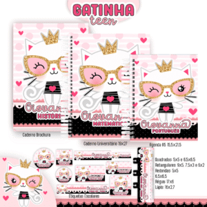 Combo Escolar Gatinha Teen