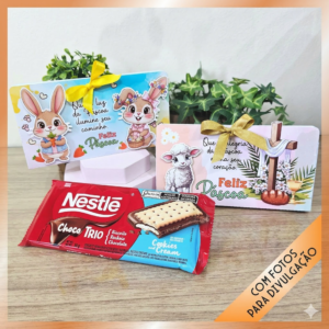 2 Caixinhas De Barra De Chocolate Lacta E Nestlé – Páscoa Coelhos E Cristã