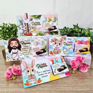 4 Modelos De Cards Para 2 Bis - Páscoa Coelhos E Cristã