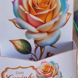 Caixa Envelope Flores Dia Das Mães