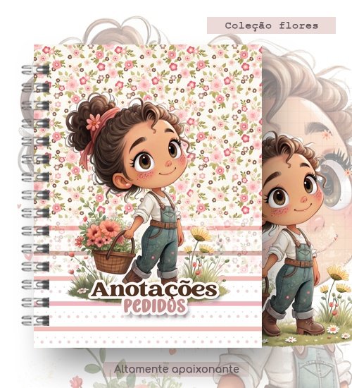 Capa Bonequinha Recraft Cabelos Castanhos No Campo