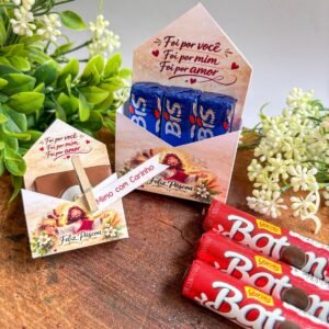 Caixinha Enelope 3 Bis Ou 3 Batons Páscoa