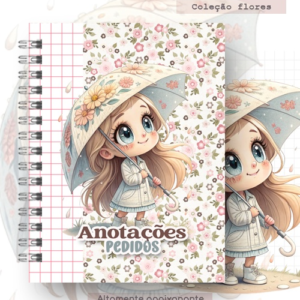 Capa Bonequinha Recraft Loira Com Guarda Chuva