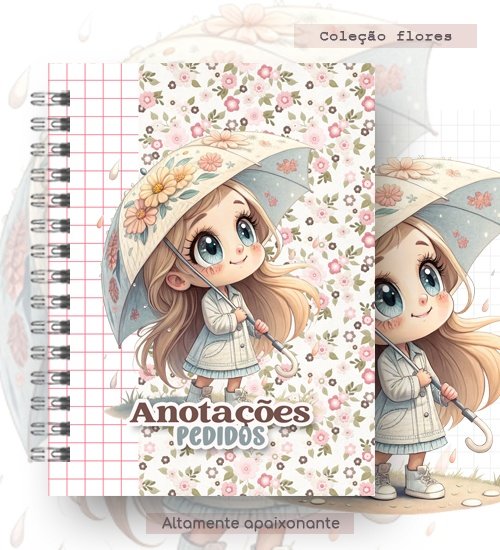 Capa Bonequinha Recraft Loira Com Guarda Chuva