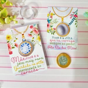 Card Colar Moeda De Chocolate Dia Das Mães